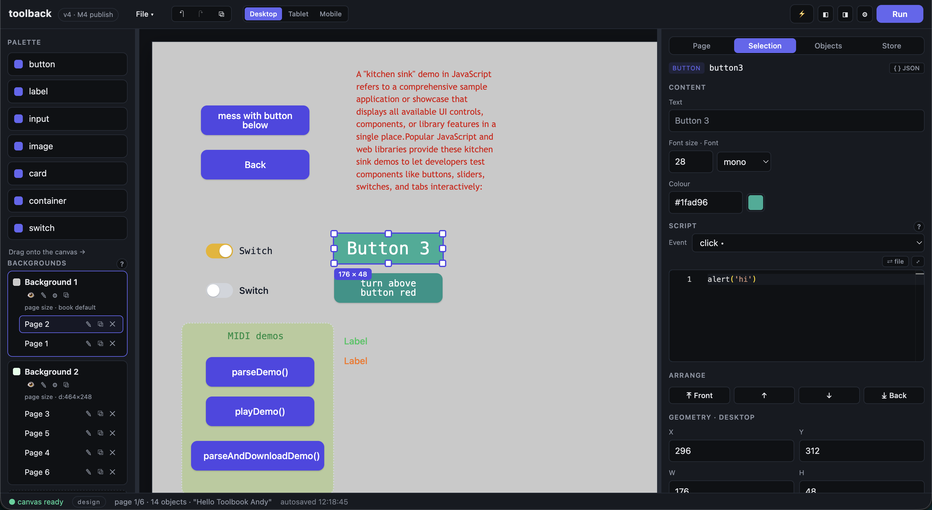 toolback4 — authoring a book in the browser